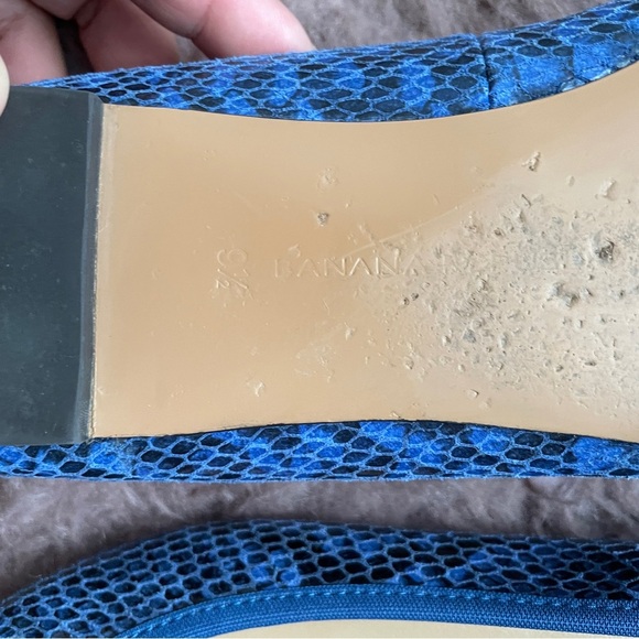 Banana republic blue pointed ballet flats sz 9 1/2 - Picture 9 of 10